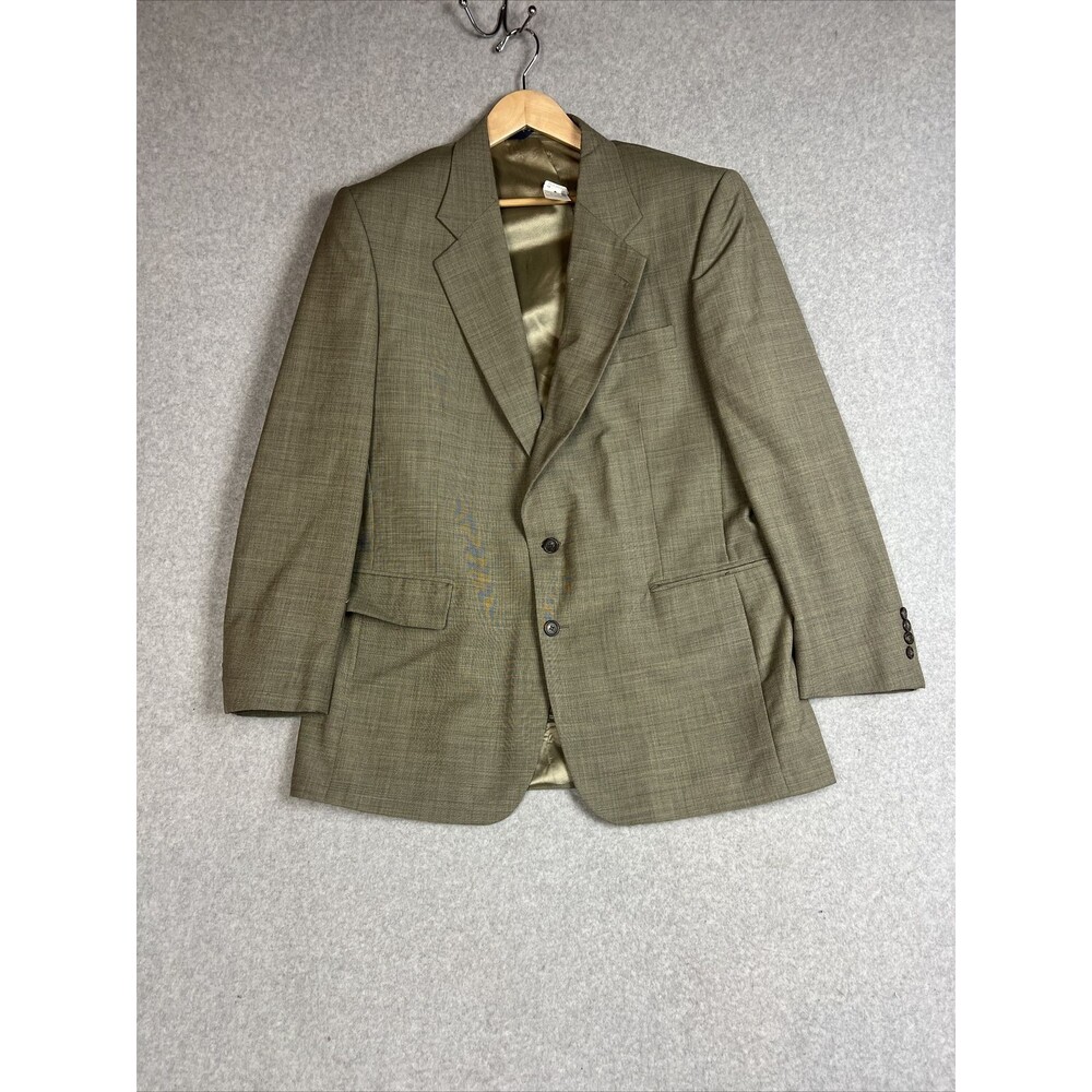 New Jos A Bank Mens Executive Superfine Wool Sport Coat Blazer Olive 44 MSRP$375